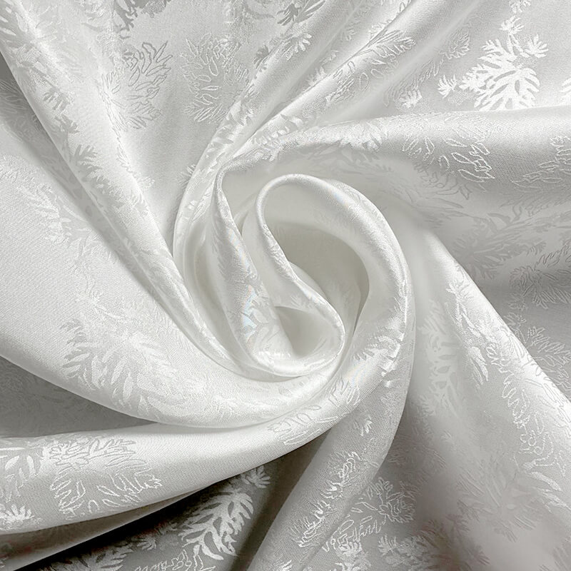 Jacquard Mulberry Silk Woven Fabric for Apparel Wholesale Supplier 9